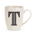 Black and White Initial Hugga Mug Assorted Letters 11cm Mugs FabFinds T