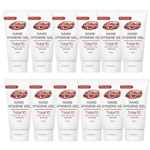 Lifebuoy Hand Hygiene Gel 50ml Assorted Packs Hand Sanitiser & Wipes lifebuoy Pack of 12