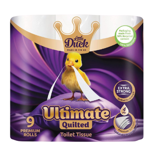 Little Duck Ultimate Quilted Toilet Tissue 9 Rolls Toilet Roll & Wipes Little Duck
