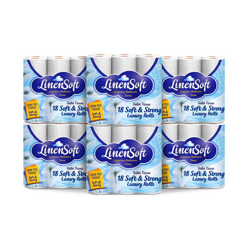Linen Soft and Strong Toilet Tissue 2-Ply Premium Bathroom Tissue Toilet Roll & Wipes Linen Soft 108