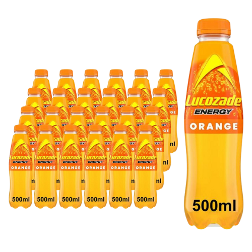 Lucozade Energy Orange Bottles 500ml Pack of 24 Drinks Lucozade