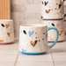 Luxury Ceramic Bone China Coffee Mug with Gold Heart Design 500ml Assorted Designs Mugs FabFinds Blue