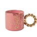 Luxury Floral Ceramic Mug with Gold Beaded Handle 300ml Assorted Glazed Designs Mugs FabFinds Blush Pink