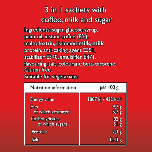 Lyons Instant Coffee 3 in 1 x 10 Sachets 18g - 9 Pack Tesco Tesco