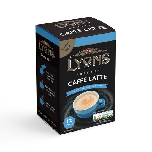 Lyons Premium Instant Caffe Latte Coffee x 12 Sachets 15g Assorted Pack Sizes Coffee Lyons