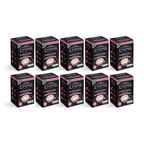 Lyons Premium Cappuccino Unsweetened Instant Coffee x 12 Sachets - 10 Pack Tesco Tesco 10 Packs