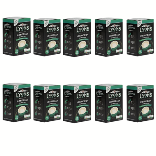 Lyons Premium Irish Cream Cappuccino x 12 Sachets 15g - 10 Pack Tesco Tesco 10 Packs