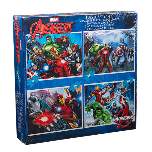 Marvel Avengers Puzzle Set 4 In 1 | FabFinds