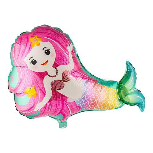 Shop For Mermaid Foil Balloons In Assorted Colours - FabFinds