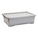 Recycled Underbed Storage Box 32L Assorted Colours Storage Boxes FabFinds Light Grey  