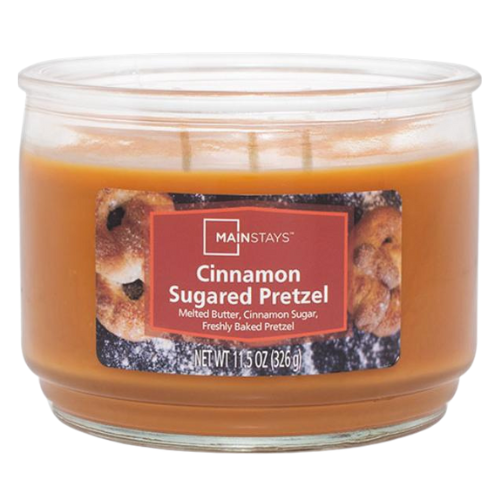 Mainstays Cinnamon Sugared Pretzel Scented Candle 11.5oz (326g) Candles Mainstays