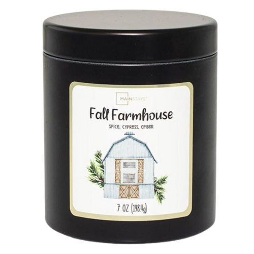 Mainstays Black Fall Farmhouse Scented Candle 7oz (198.4g) Candles Mainstays