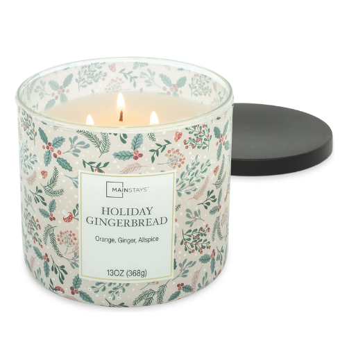Mainstays Holiday Gingerbread Scented Jar Candle 13oz