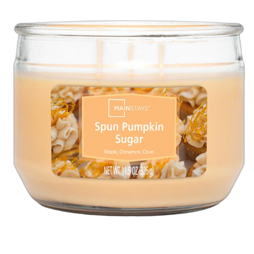 Mainstays Spun Pumpkin Sugar Candle 11.5oz 326g Candles Mainstays