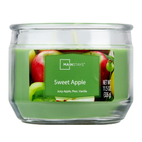 Mainstays Sweet Apple Scented Candle 11.5oz 326g Candles Mainstays