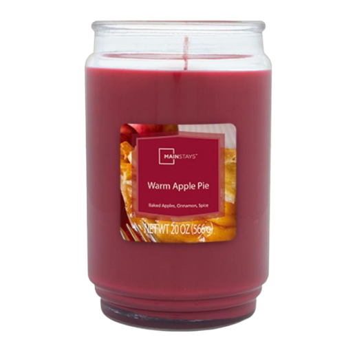 Mainstays Tall Jar Warm Apple Pie Candle 20oz (566g) Candles Mainstays