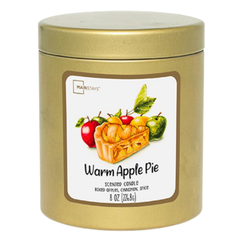 Mainstays Warm Apple Pie Gold Scented Candle 8oz (226g) Candles Mainstays