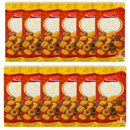 Maliban Tea Time Biscuit Assortment 200g Assorted Packs Biscuits & Cereal Bars Maliban Pack of 12