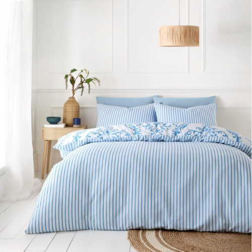 Margaux Printed Duvet Cover Set Assorted Duvet Sets FabFinds King Blue