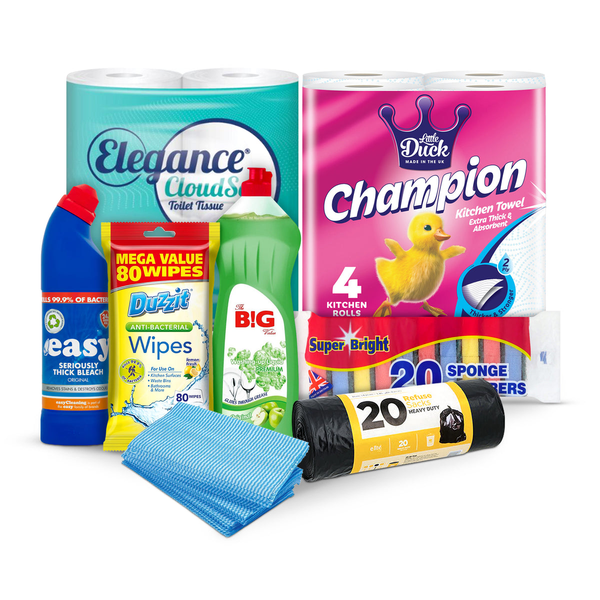 Mega Essentials Cleaning Bundle 8 Piece - Ultimate Home Cleaning Kit ...