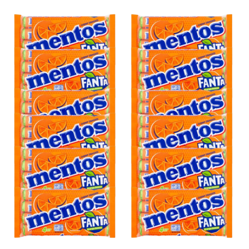 Mentos Fanta Orange Flavour Chewy Dragees 3 x 37.5g Assorted Packs Sweets, Mints & Chewing Gum Mentos