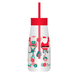 Kids Plastic Milk Jar & Straw with Christmas Print Drinkware FabFinds Santa