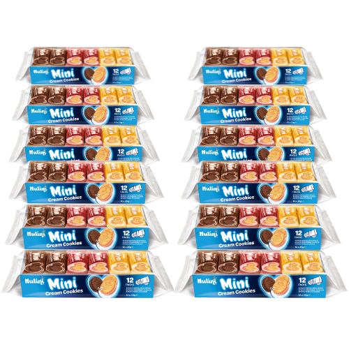 Nutini Mini Cream Cookies 12 x 35g Assorted Biscuits & Cereal Bars Nutini Pack of 12