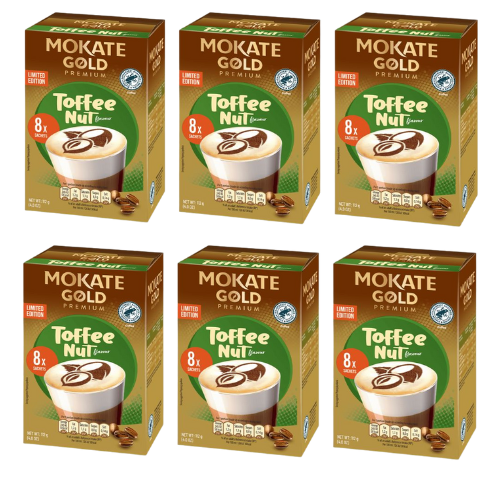 Mokate Gold Premium Toffeenut Coffee 8 x 14g Assorted Packs Coffee Mokate Pack of 6