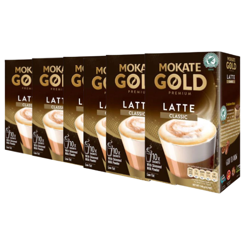 Mokate Gold Premium Latte 10 Pack 140g Assorted Packs Coffee Mokate Pack of 6