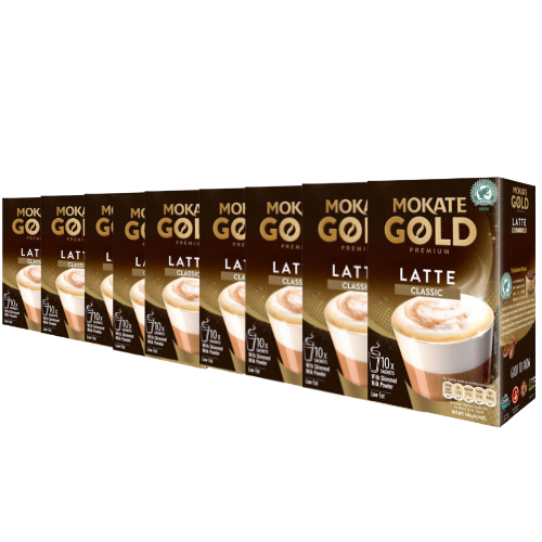 Mokate Gold Premium Latte 10 Pack 140g Assorted Packs Coffee Mokate