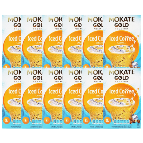 Mokate Premium Gold Iced Coffee Caramel 8x 120g Coffee Mokate Pack of 12