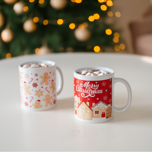 Festive Ceramic Gingerbread Mugs Assorted Mugs Fabfinds