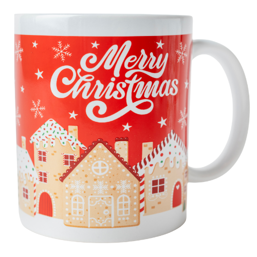 Festive Ceramic Gingerbread Mugs Assorted Mugs Fabfinds Merry Christmas