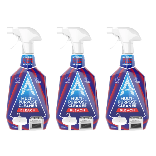 Astonish Multipurpose Cleaning Spray With Bleach 750ml Assorted Packs Multi purpose Cleaners Astonish Pack of 3