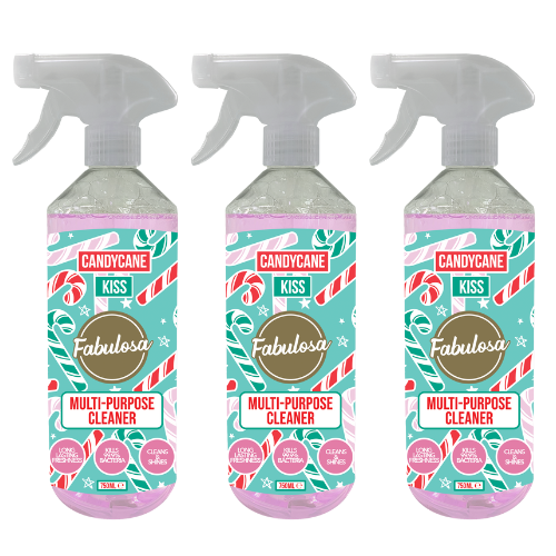 Candy Cane Kiss (Kiss-mas) Multi-Purpose Cleaner 750ml Assorted Packs Multi purpose Cleaners Fabulosa Pack of 3