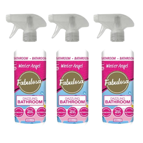 Fabulosa Winter Angel Dazzling Bathroom Spray 500ml Assorted Packs Bathroom & Shower Cleaners Fabulosa Pack of 3