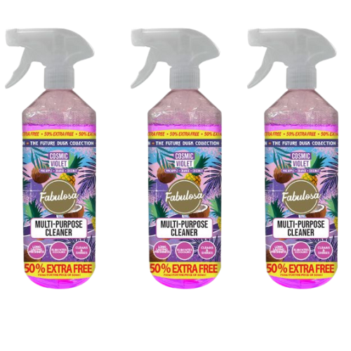 Fabulosa Cosmic Violet Multipurpose Cleaner 750ml Assorted Packs Fabulosa Multi-Purpose Cleaner Fabulosa Pack of 3