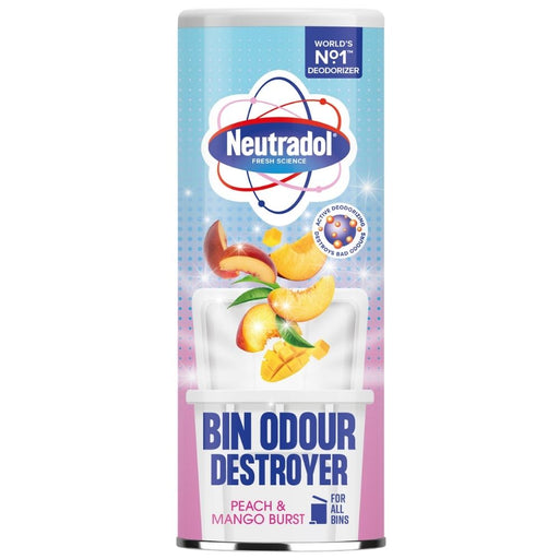Neutradol Odour Destroyer Dustbin Powder Peach & Mango Burst 350g Assorted Packs Bin Cleaners & Accessories Neutradol Pack of 1