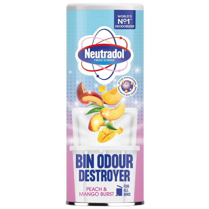 Neutradol Odour Destroyer Dustbin Powder Peach & Mango Burst 350g Assorted Packs Bin Cleaners & Accessories Neutradol Pack of 1