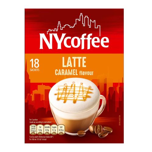 NY Coffee Caramel Latte 18 Pack Coffee Mokate   