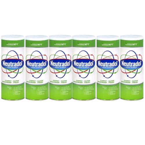 Neutradol Super Fresh Carpet Freshener Deodoriser Powder 350g Assorted Packs Floor & Carpet Cleaners Neutradol Pack of 6