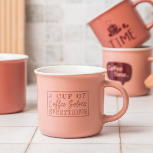 New Bone China Decal Coffee Quote Ceramic Mug 390ml Assorted Designs mugs FabFinds