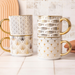 Elegant Bone China Gold Handle Mug 490ml Assorted Designs Mugs FabFinds