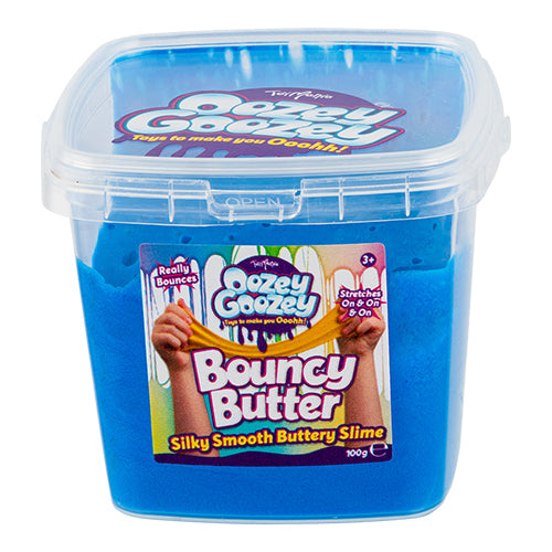Toymania Oozey Goozey Bouncy Butter Tubs 100g Assorted Colours Toys Toy Mania Blue  