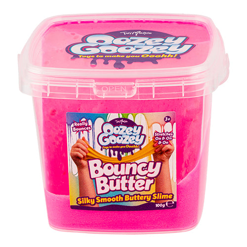 Toymania Oozey Goozey Bouncy Butter Tubs 100g Assorted Colours Toys Toy Mania Pink  
