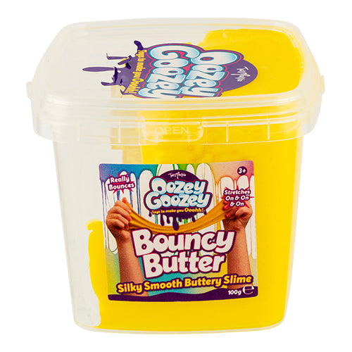 Toymania Oozey Goozey Bouncy Butter Tubs 100g Assorted Colours Toys Toy Mania Yellow  