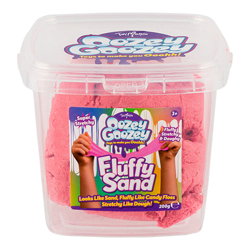 Toymania Oozey Goozey Fluffy Sand 200g Assorted Colours Toys Toy Mania Pink  