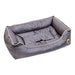 Petface Dog Bed Waterproof Extra Large Grey and Cream 82cm x 75cm Dog Beds Petface   