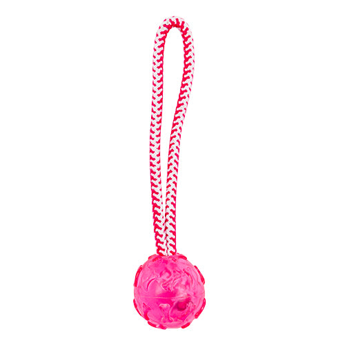Pink Rope Toy Pet Touch Pink Rope and Ball Dog Toy - FabFinds