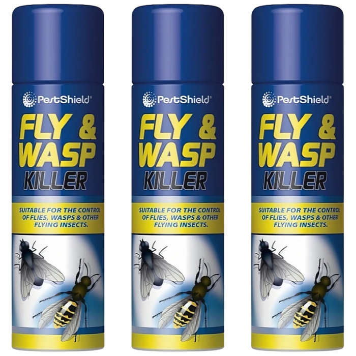 Pest Shield Fly & Wasp Killer 300ml Cleaning Pestshield Pack of 3